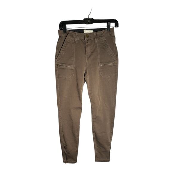 Knox Rose Brown Skinny Pants With Zipper Details Size 2 - Picture 1 of 6